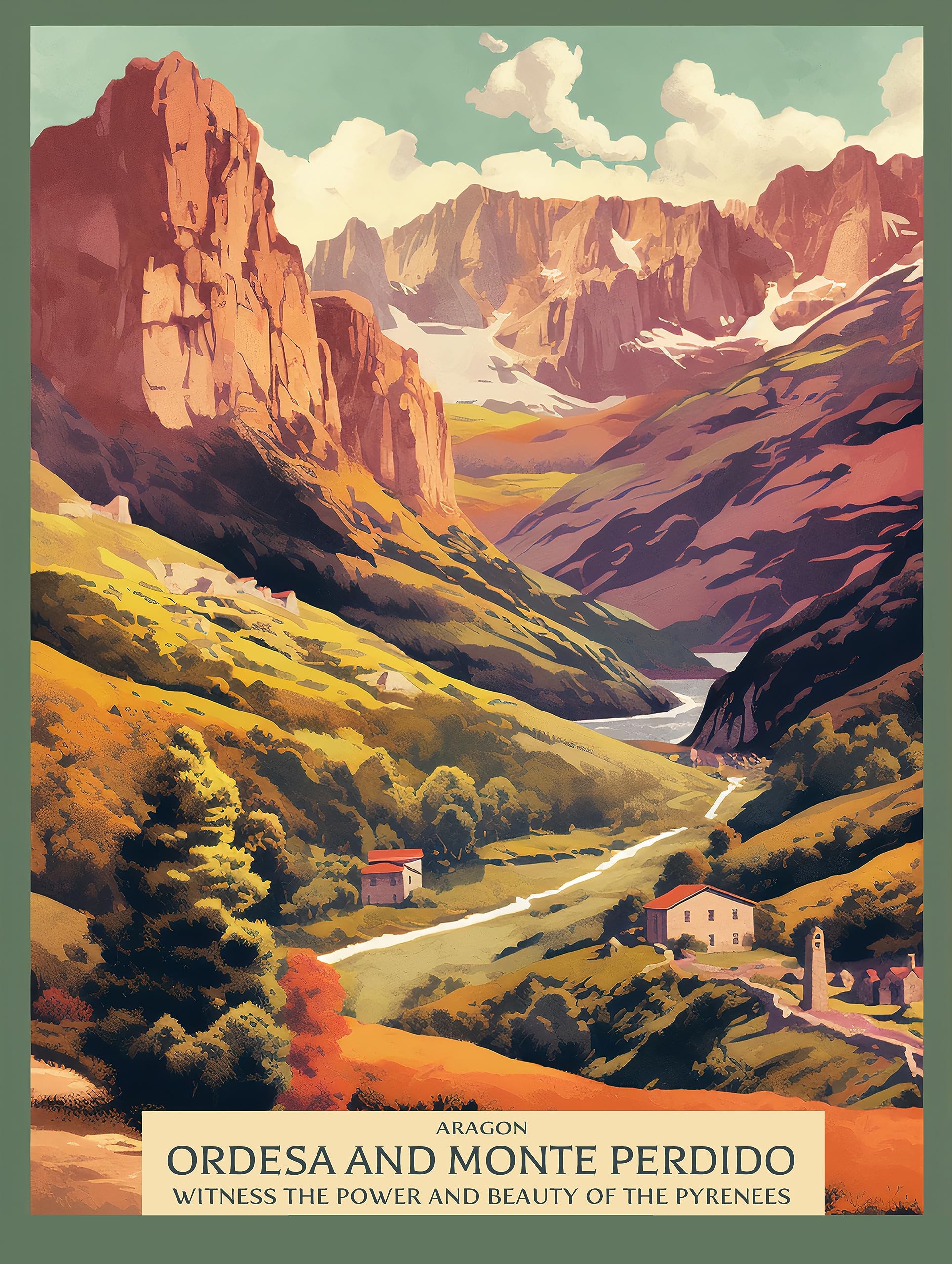 Gray Spain, Ordesa And Monte Perdido | Poster | Wall Art | Home Decor |