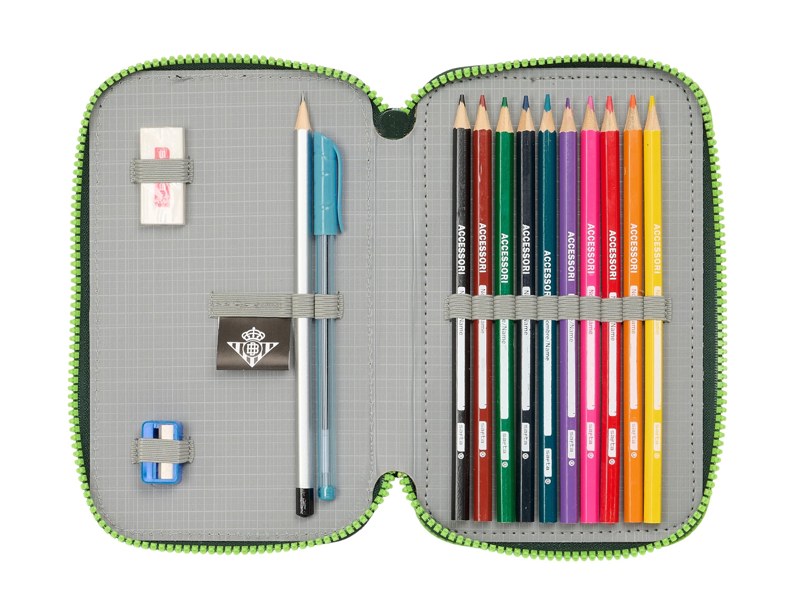 Safta REAL BETIS BALOMPIÉ, Children's School Pencil Case, Pencil Case with Colours, with 28 Tools Included - Image 4