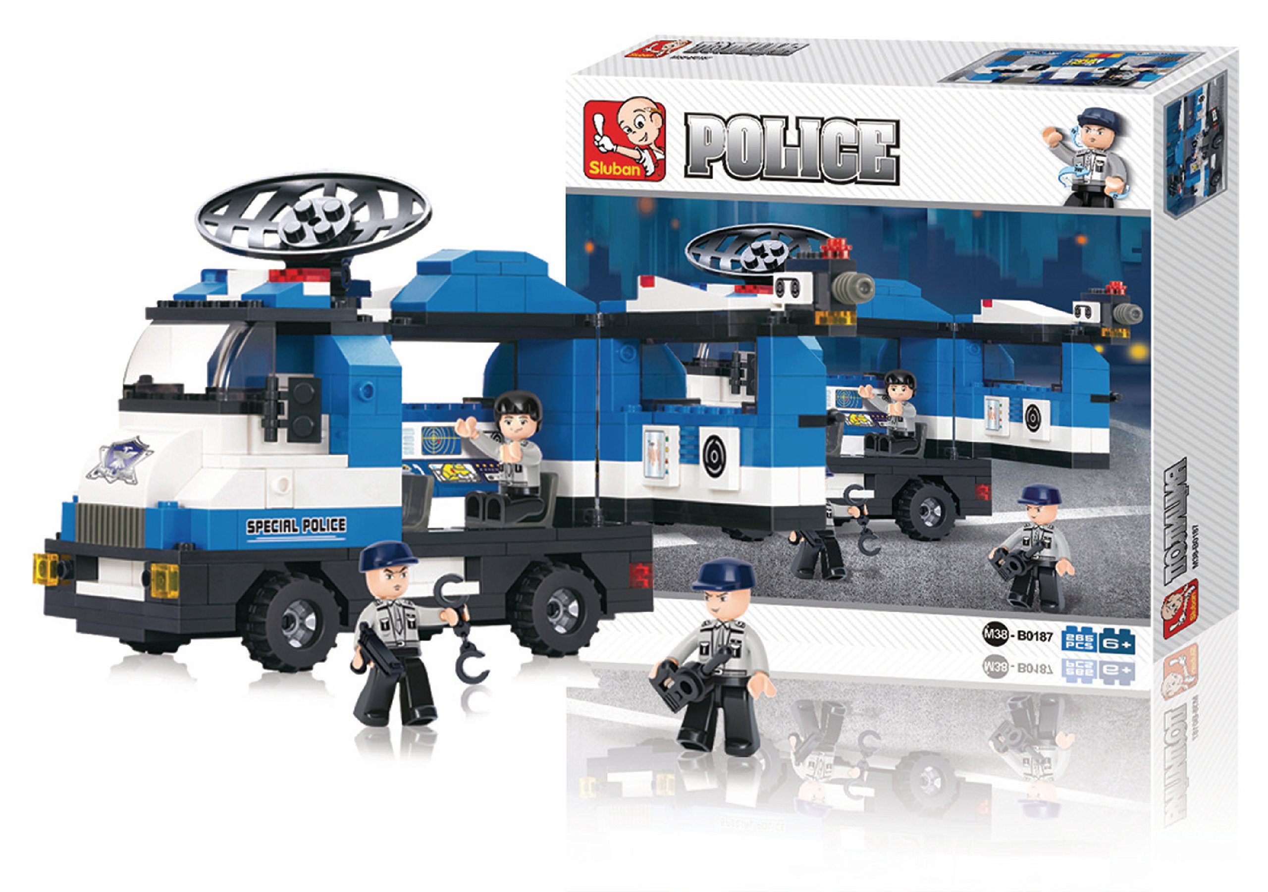 Assembled Sluban Mobile Police Station vehicle