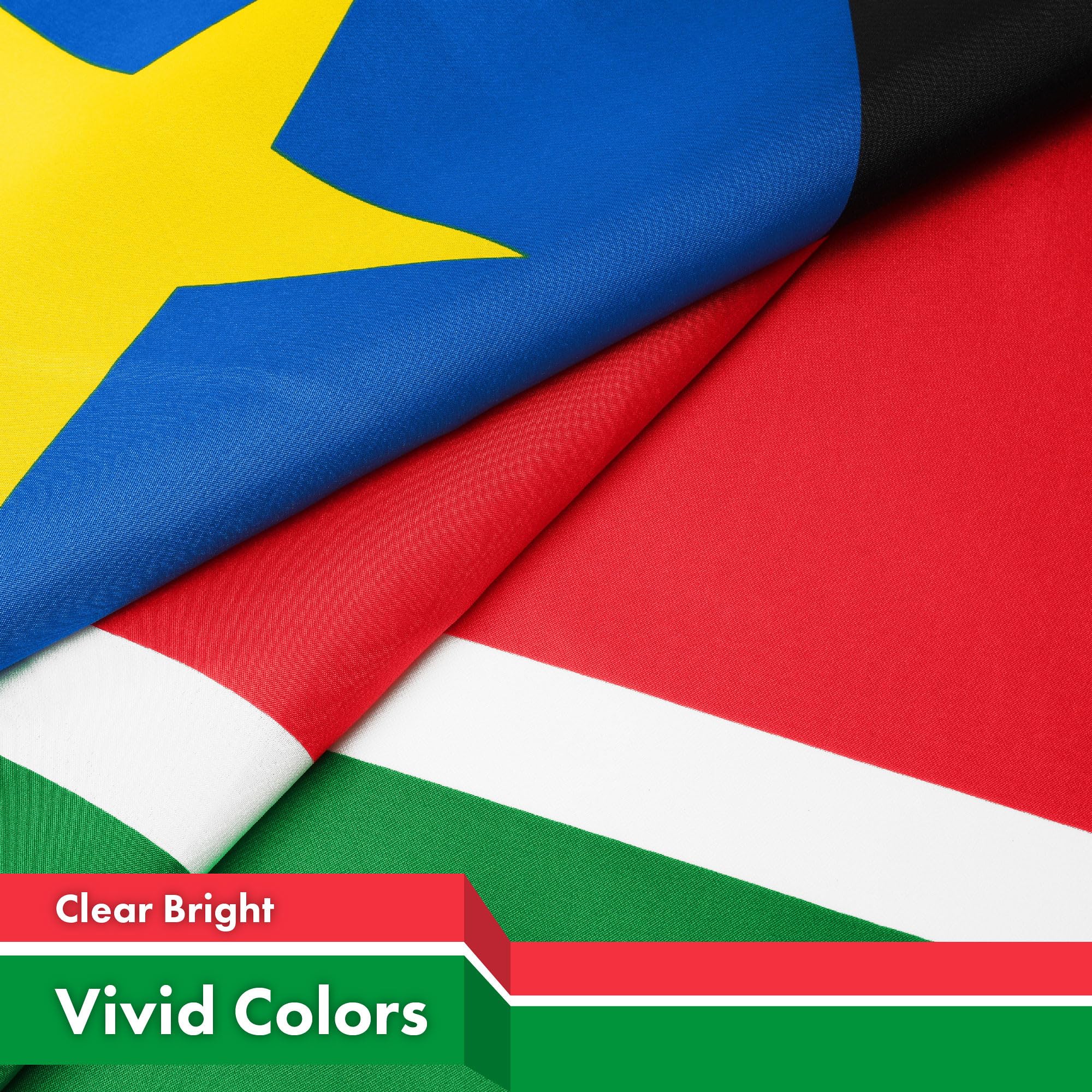 Bandera De Sudán 3x5 Pies - Poliéster Resistente Para Exterior, Con Ojales De Latón, Colores Vivos Y Duraderos