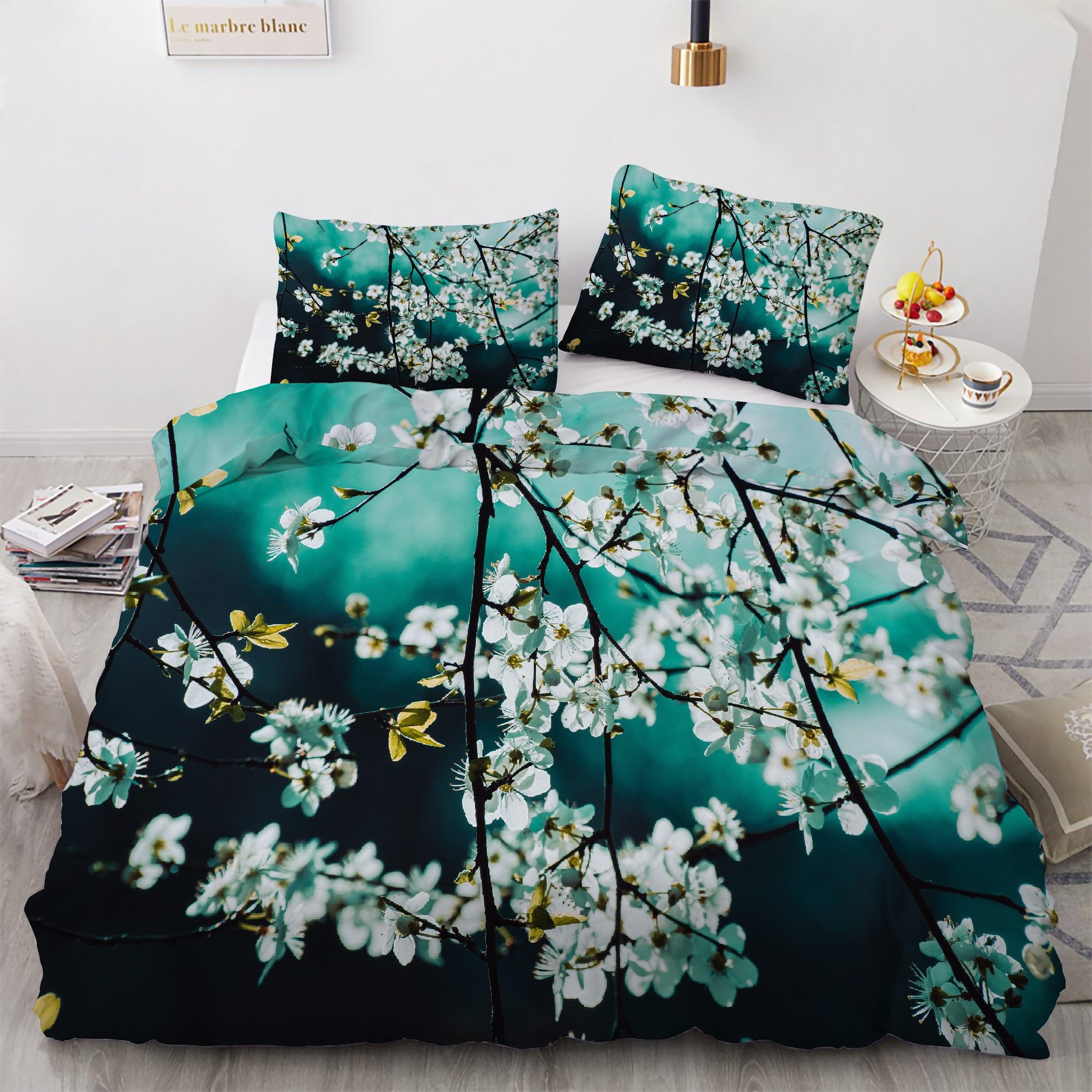 Housse Couette Microfibre Douce Pêche De Montagne Lit 2 Places