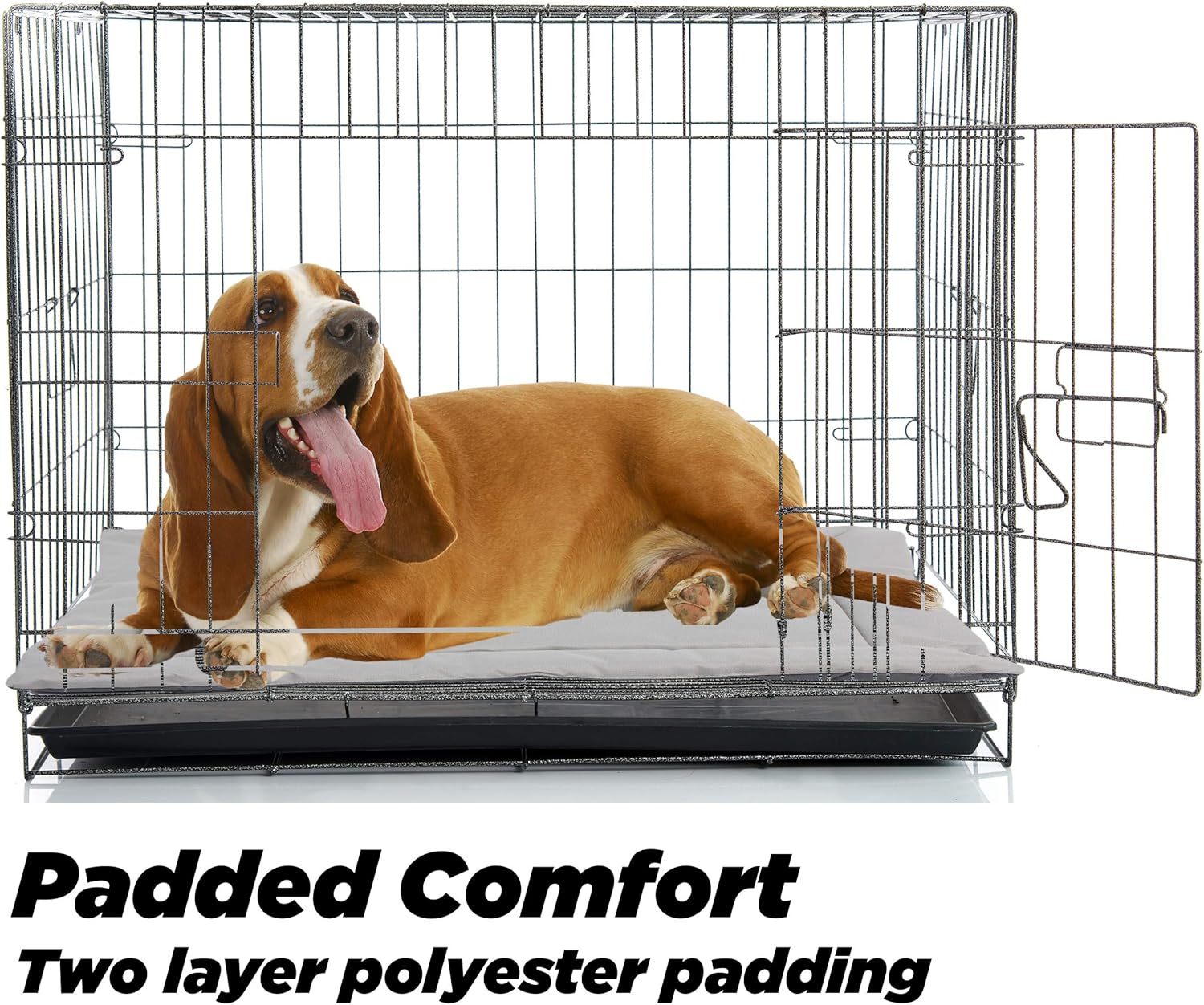 Downtown Pet Supply Two-Toned Waterproof Comfort Crate Mat Beds for Indoor/Outdoor Use (Light and Dark Grey, Large) : Pet Supplies