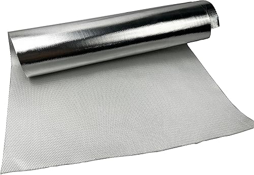 Miniatura 2 de Reflect Hoja de barrera de protección térmica de fibra de vidrio reflectante de calor de alta temperatura, 2 pies cuadrados, 12 x 24 pulgadas