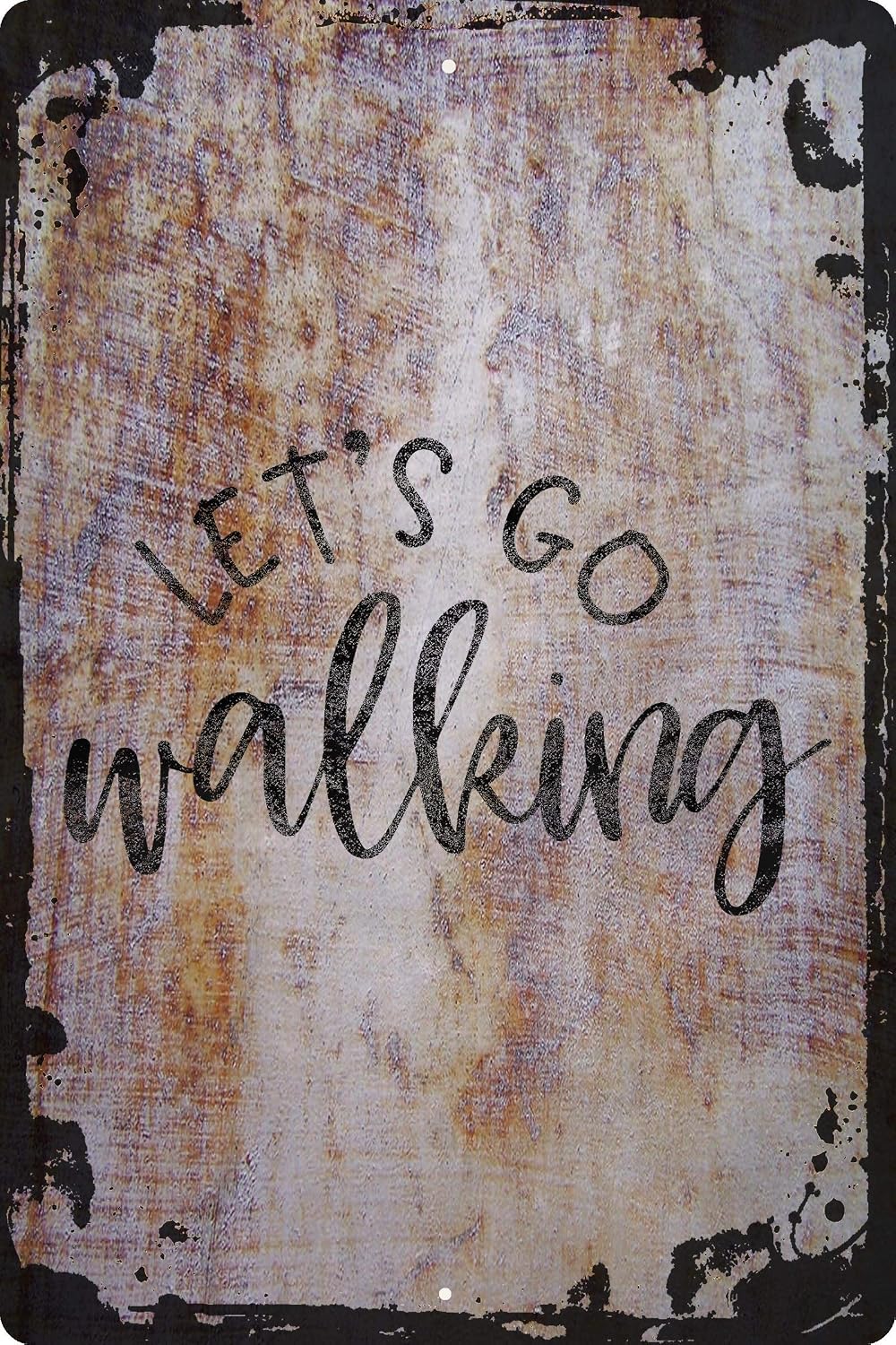Wall Sign Let's Go Walking Fitness Health Lifestyle Exercise Decorative Art Wall Decor Funny Gift