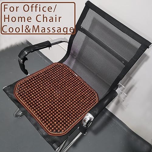 Miniatura 5 de INCH EMPIRE Summer Cool - 678 piezas de cuentas de arce natural para asiento de automóvil, silla de oficina o hogar, cojín cuadrado transpirable