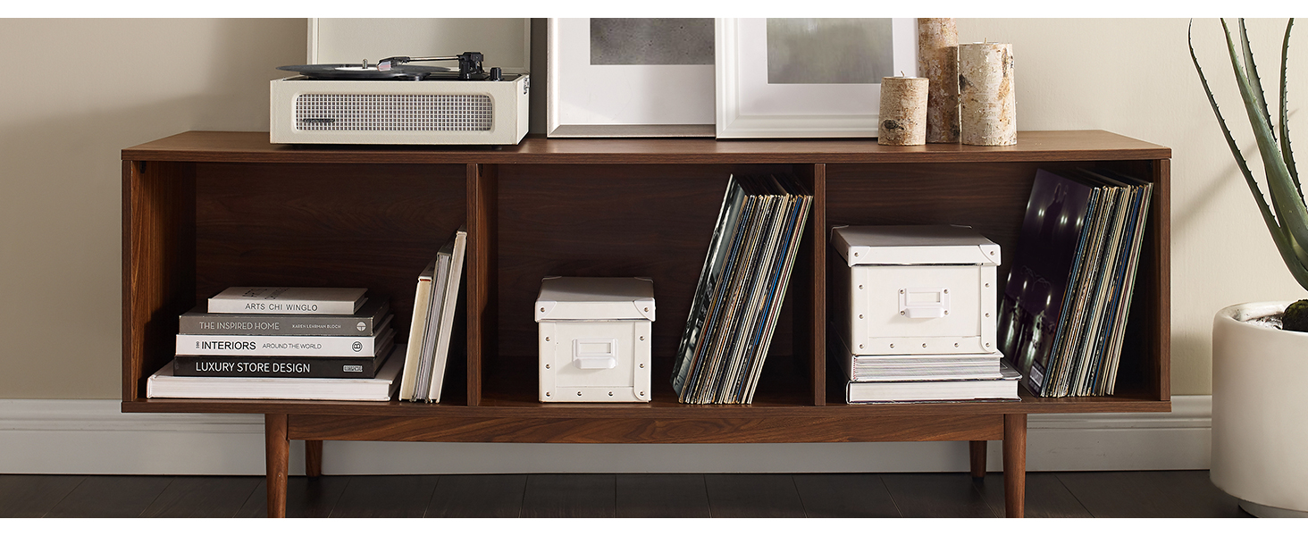Amazon.com: Crosley Furniture Liam Large Vinyl Record Storage TV