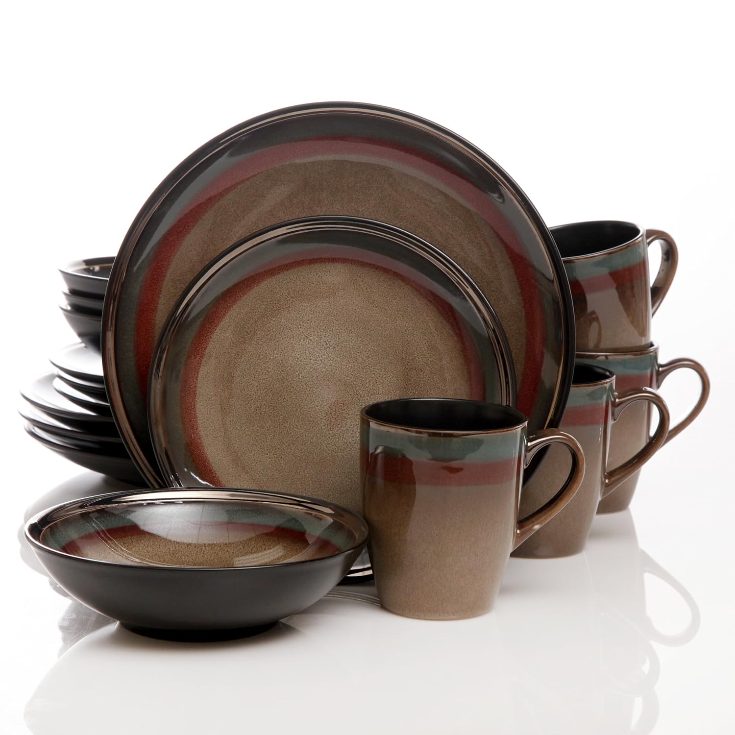 Buy Gibson Elite Tequesta 16Piece Dinnerware Set, Taupe Online at Low