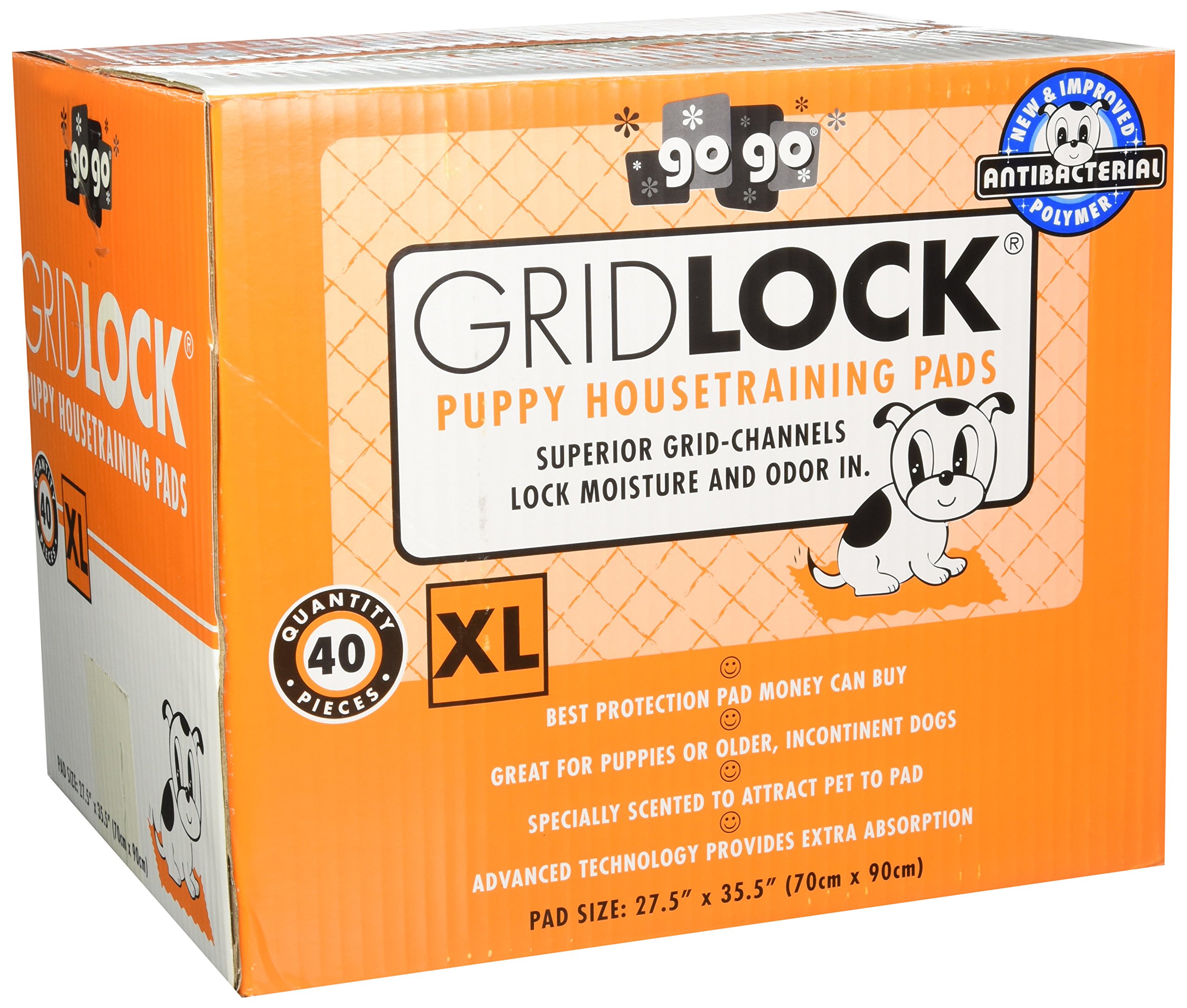 Gogo Pet Products Gridlocks Puppy Pads X Large 40 Pieces - Main Image