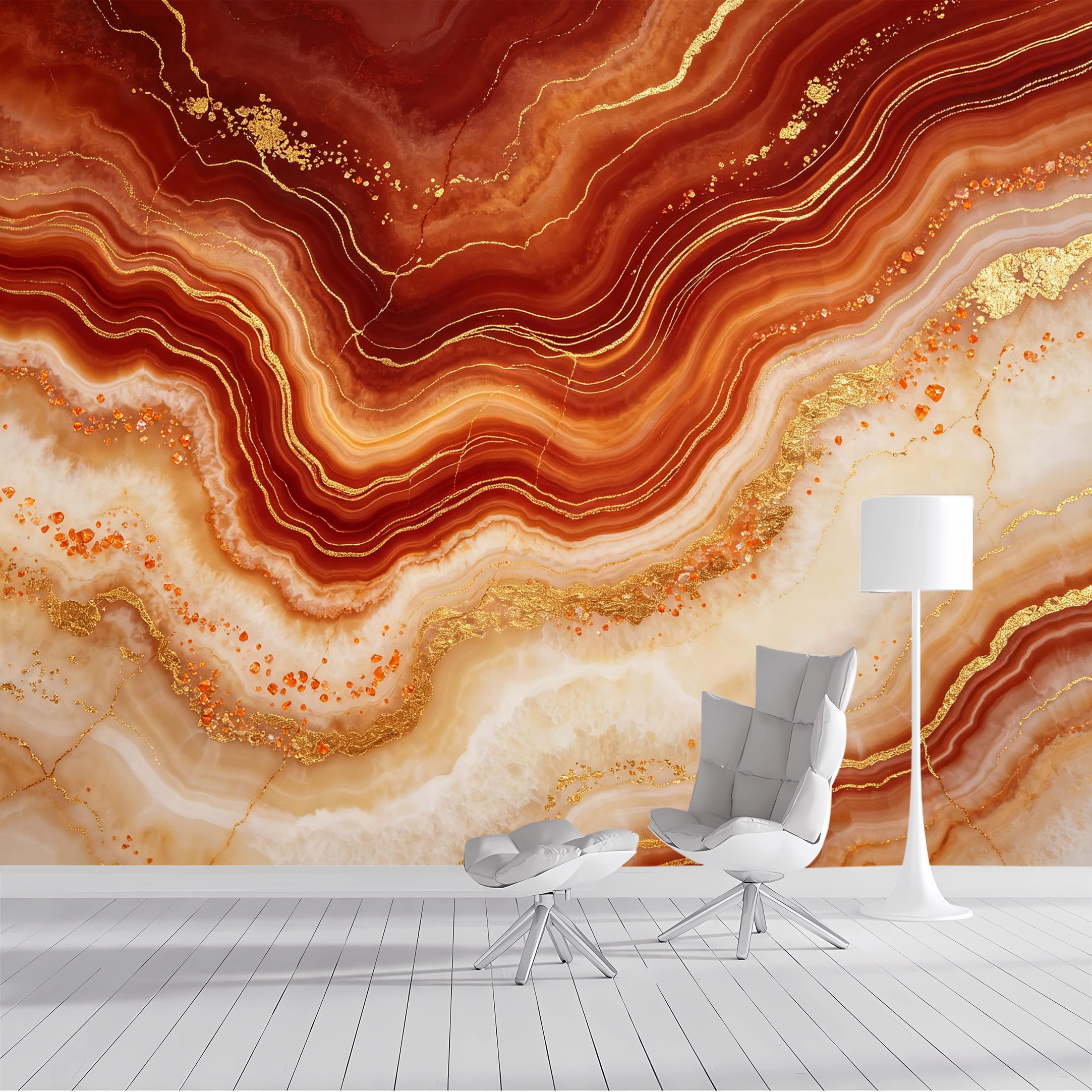Custom Size Wall Mural Agate Gold Vein Marble Texture Abstract Swirls Watercolor Modern Geometric Texture Brush Stroke SelfAdhesive Wall Fabric Removable Wallpaper for Living Room Bedroom