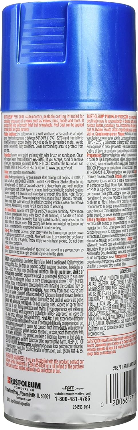 Rust-Oleum 283781 11OZ BLU Matt Peel Coat