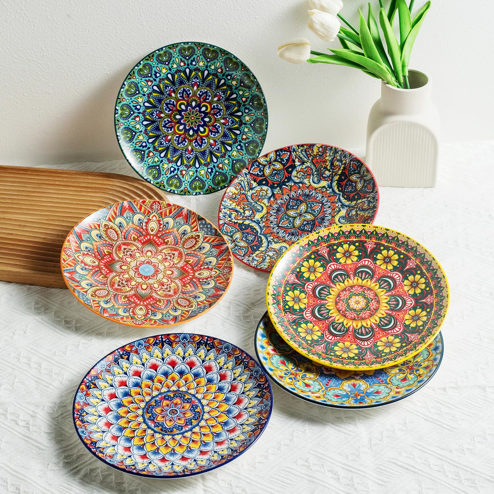 Vajillas Completas Vancasso Platos Llanos Gres, Juego De Platos De