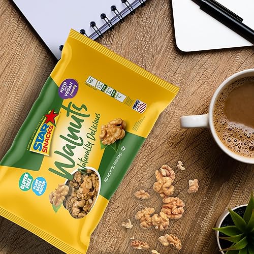 Miniatura 3 de Mitades de nuez cruda de 32 onzas (paquete de 2 de 16 onzas)  Nueces deliciosas y naturales  Sin gluten, aperitivo de proteínas a base de plantas,