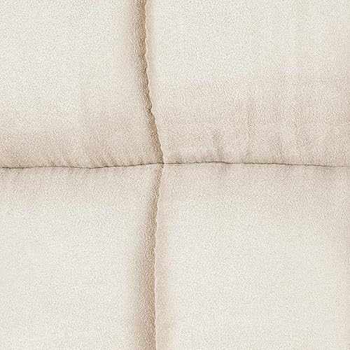 Miniatura 6 de Artiva USA Juego de sillas planeadoras de madera y cojín otomano de microfibra