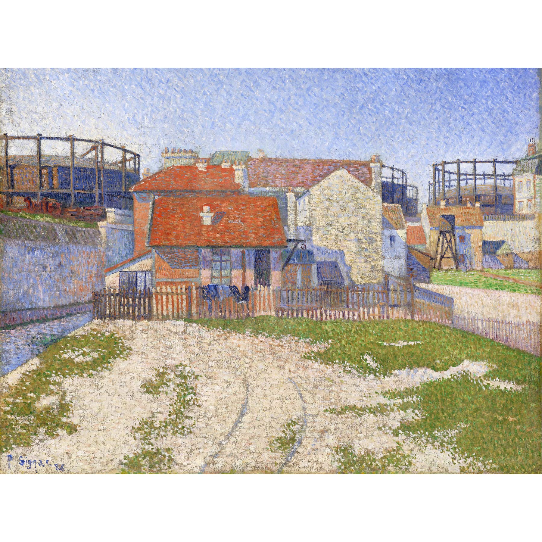 Paul Signac Gasometers At Clichy Large Art Print Poster Wall Decor Premium Mural