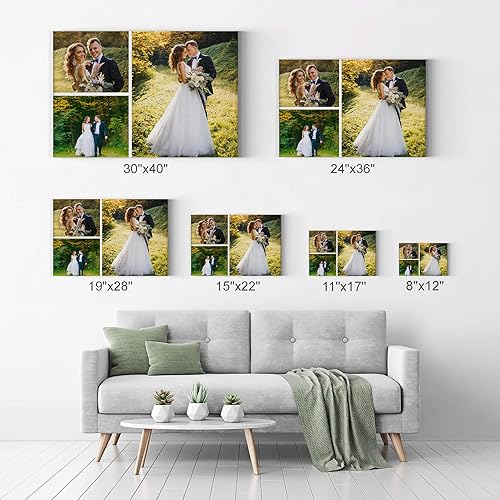 Vista 7 de Smile Art Design Imagen de collage de 3 imágenes, impresión en lienzo personalizada con tus fotos, impresiones fotográficas personalizadas, regalos