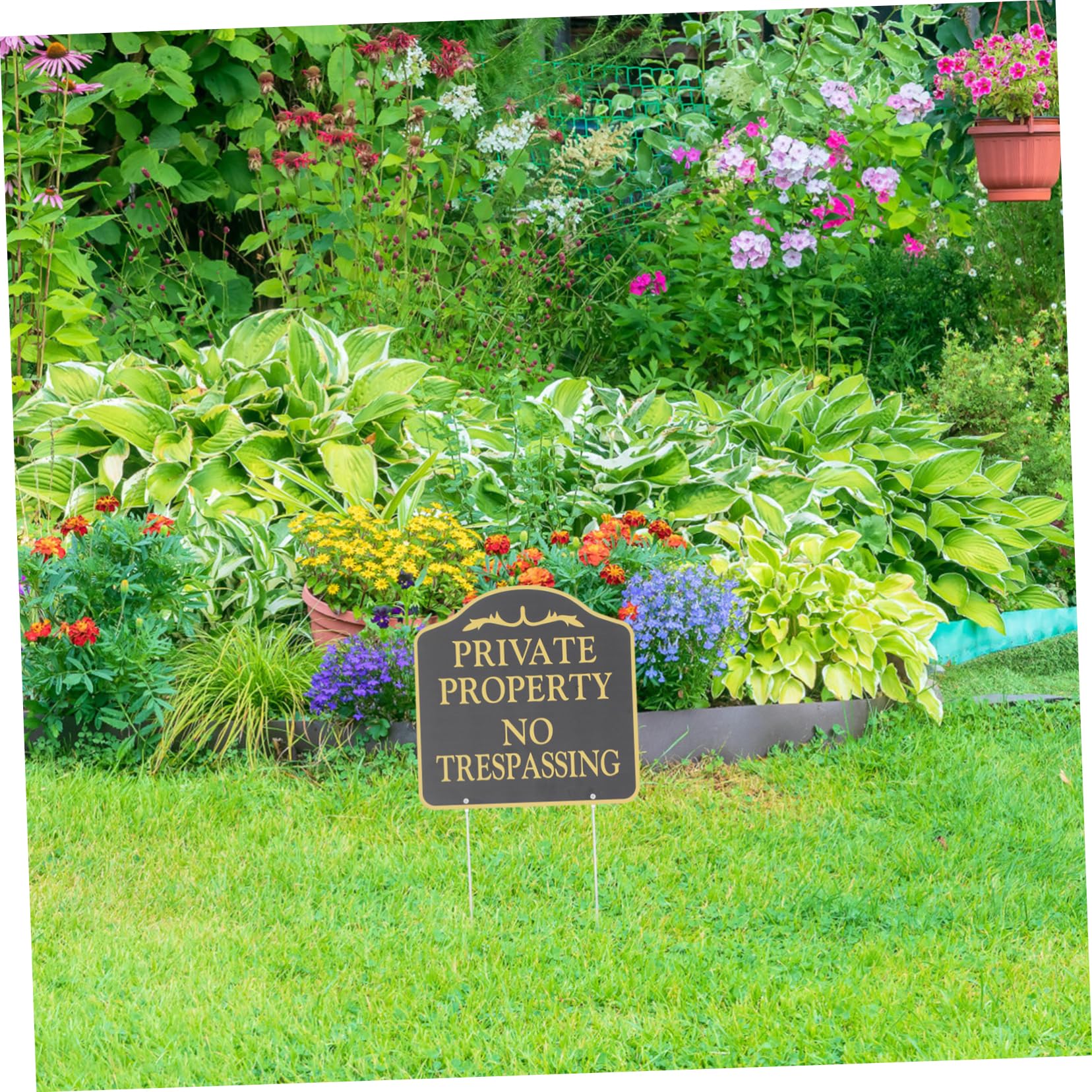Toyvian Pannello Di Proprietà Privata Vietato Entrare Con Picchetto Pannello Di Sicurezza Esterno Resistente Alle Intemperie Per Giardino Casa E Pascolo Previene I Visitatori