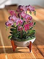 Vista 8 de Freshcut Paper Tarjetas de felicitación desplegables, Oasis de orquídeas, tarjeta de felicitación 3D desplegable de ramo de flores en tamaño natural