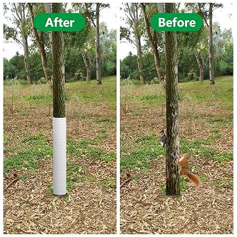 6 pcs Corrugated Tree Guards, Diameter 1.96 PP Tree Trunk Protectors