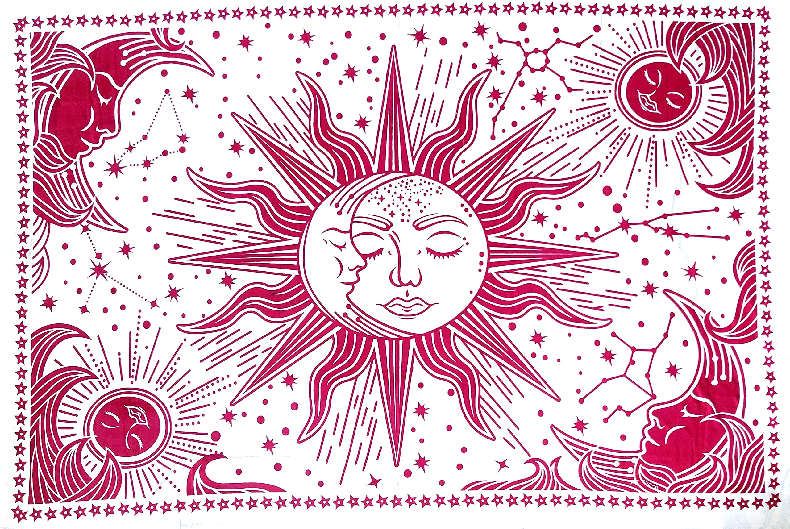 ICC Poster Wall Hanging Tapestries Tapestry Bohemian Decoration Psychedelic Hippie Large Vintage Gift Wall Hanging Dorm Decor Blanket Hippy Rasta Reggie Collage Mat Decoration (Red)