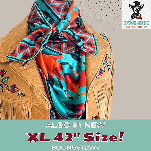 Wild Rags Western Scarves Women Wild Rag Silk Scarf Cowboy Wild