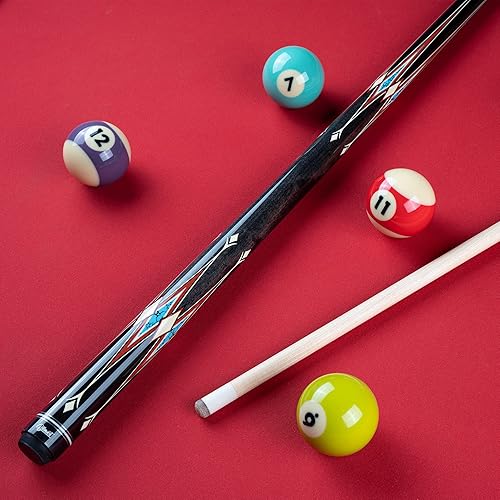 Miniatura 6 de Taco de billar, tacos de billar con estuche rígido, 2 piezas de 58 pulgadas para mesa de billar, taco de billar con punta de 13 mm, 19-21 oz taco de