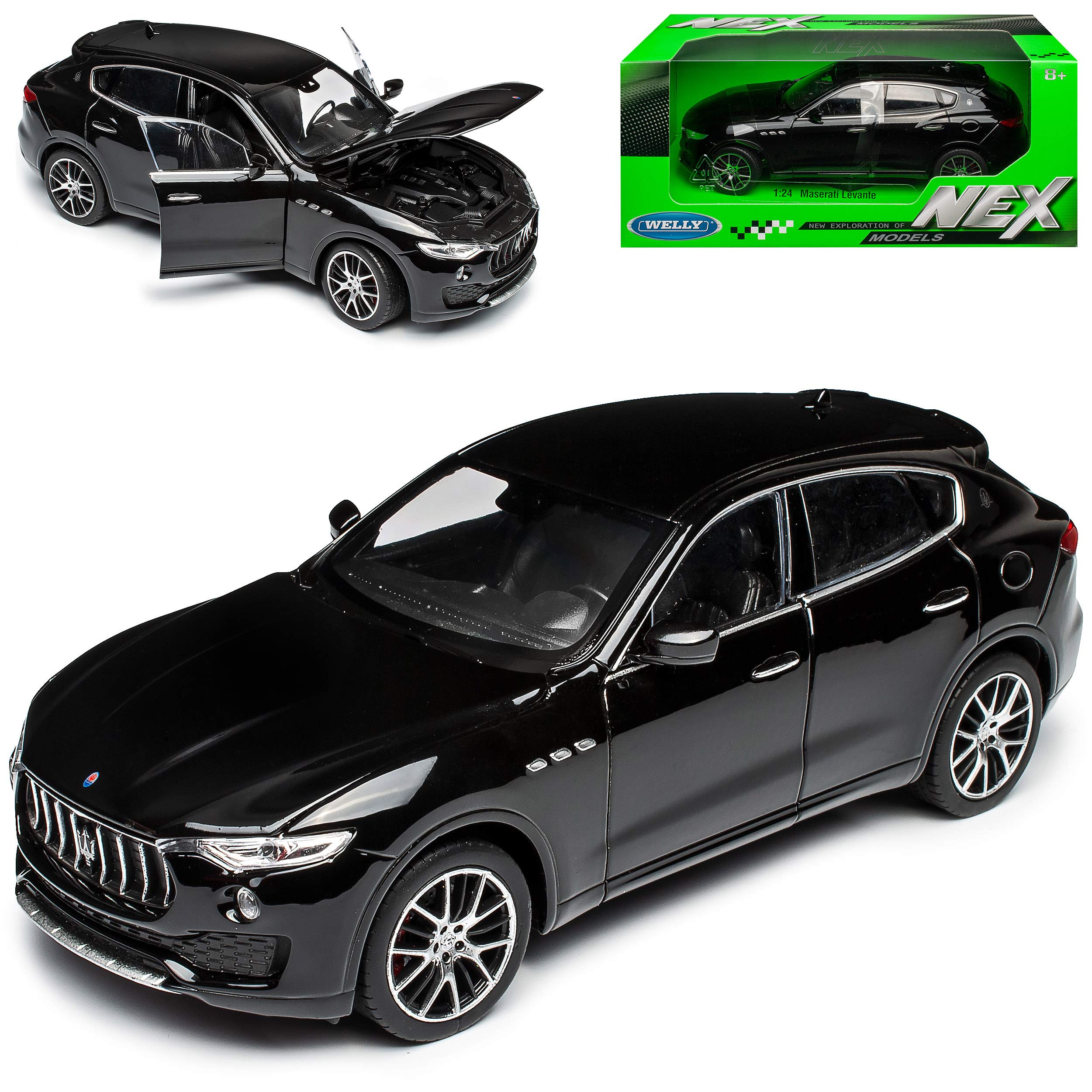 Generisch Maseratti Levante SUV Schwarz Ab 2016 1/24 Welly Modell Auto