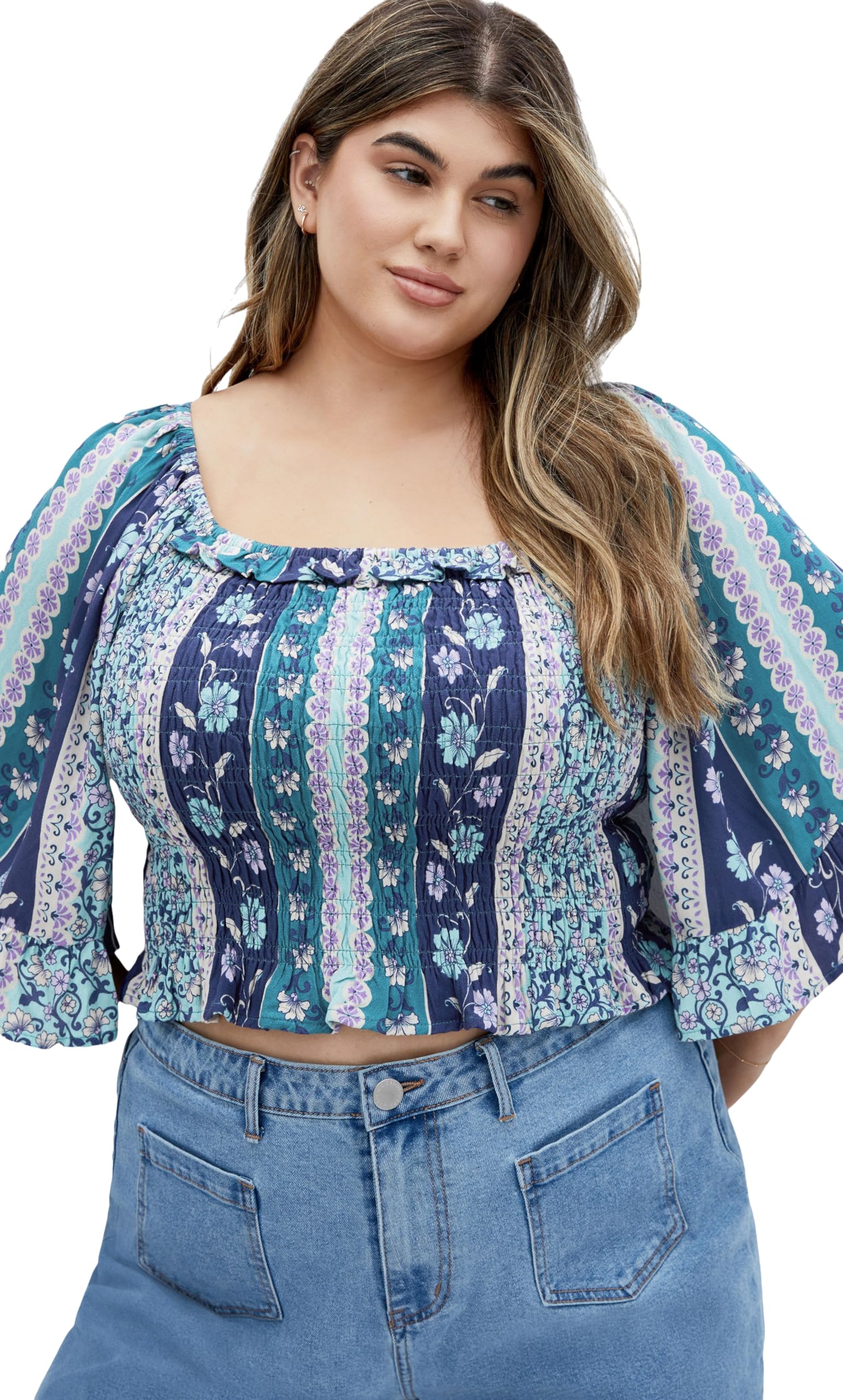 City Chic Women's Plus Size Top-Samara Print