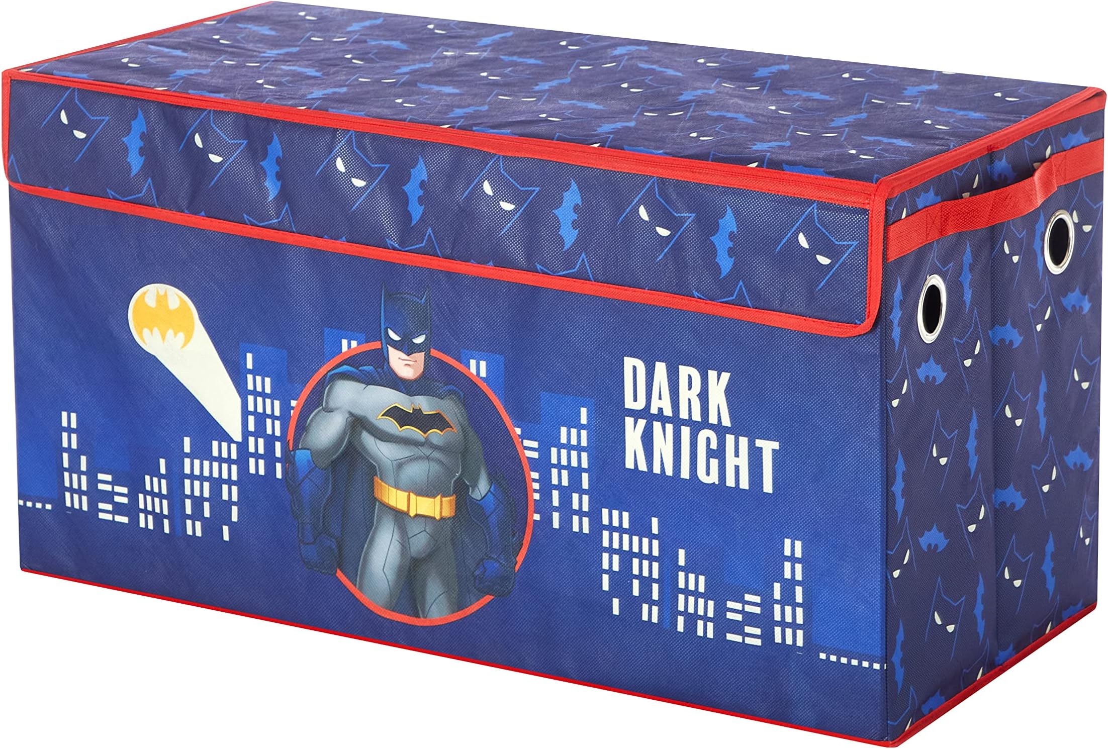 Idea Nuova Batman Collapsible Children’s Toy Storage Trunk, Durable with Soft Lid, 28.5"x14.5"x16"