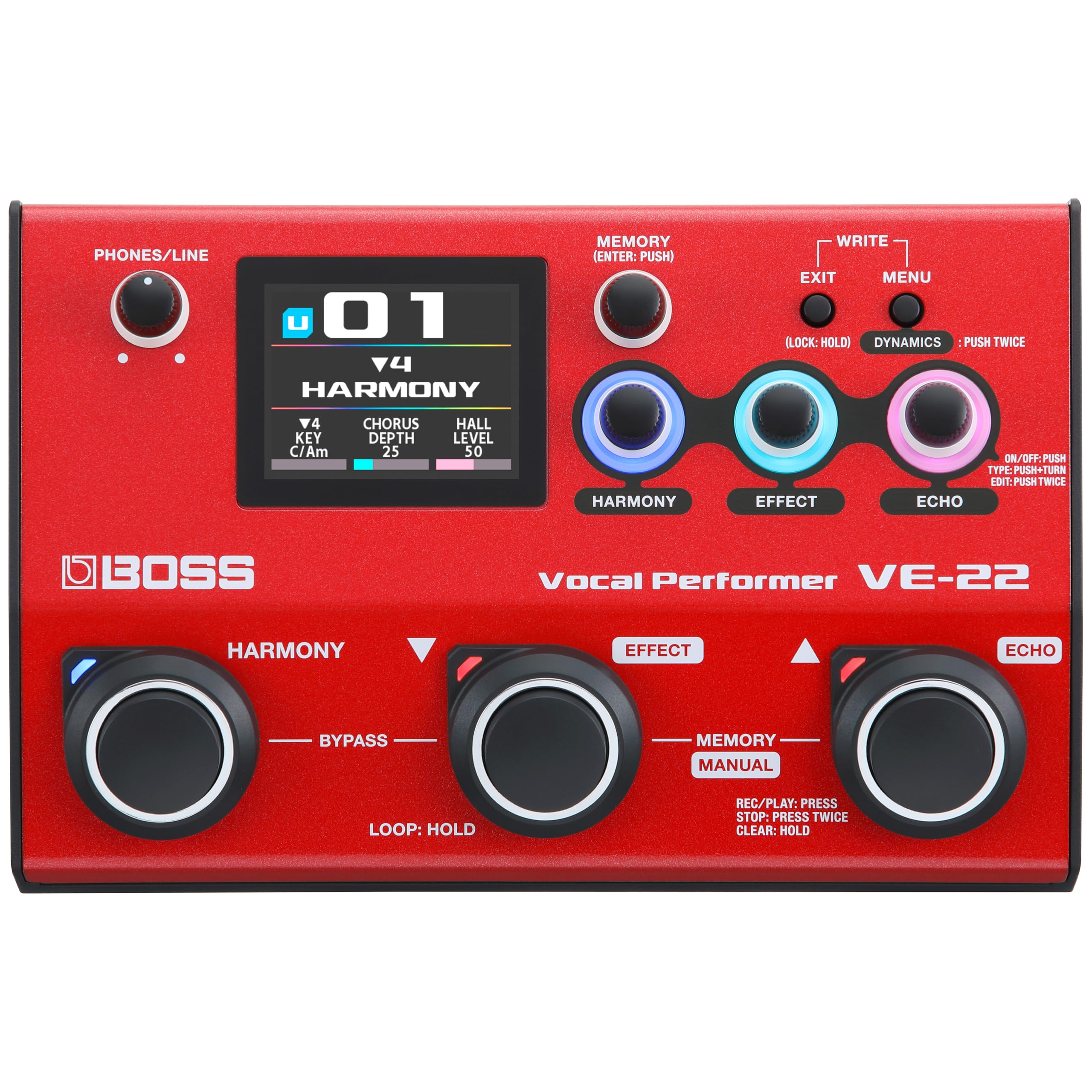 BOSS VE-22 ボーカルエフェクター Amazon.com: BOSS VE-22 Vocal Performer | Advanced Multi-Effects