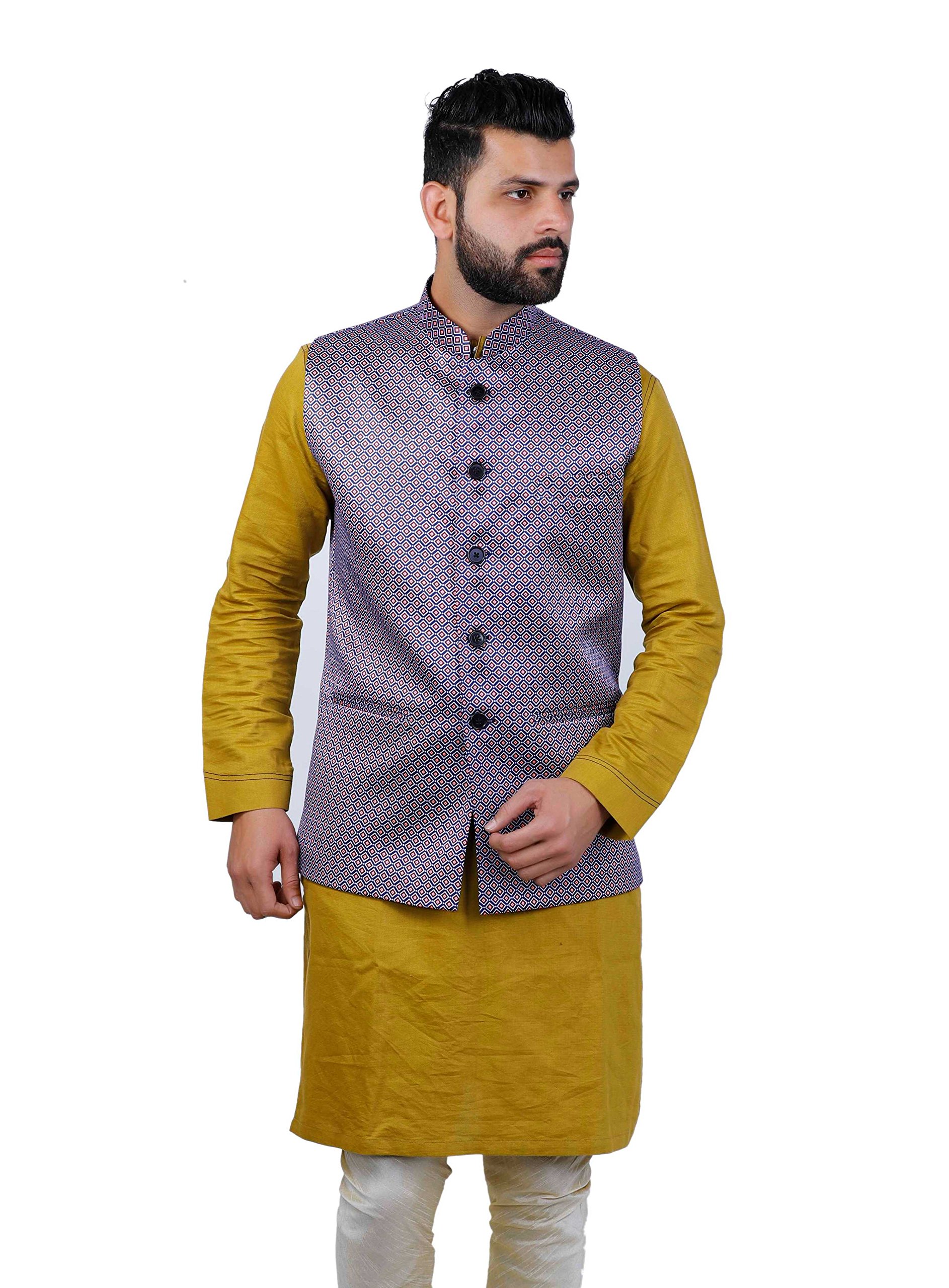 Printed Nehru Jacket-image-37