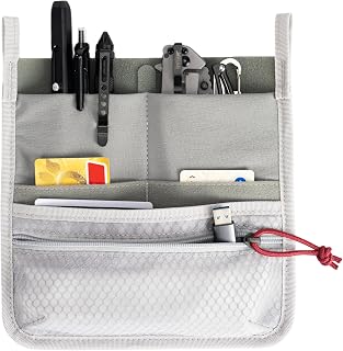 Multi Pocket Admin Organizer for Backpack, Hook and Loop Mesh Zipper Pouch | Tactical Backpack Organizer Insert for Men & Women, EDC Tool Kits for Travel, Hook 