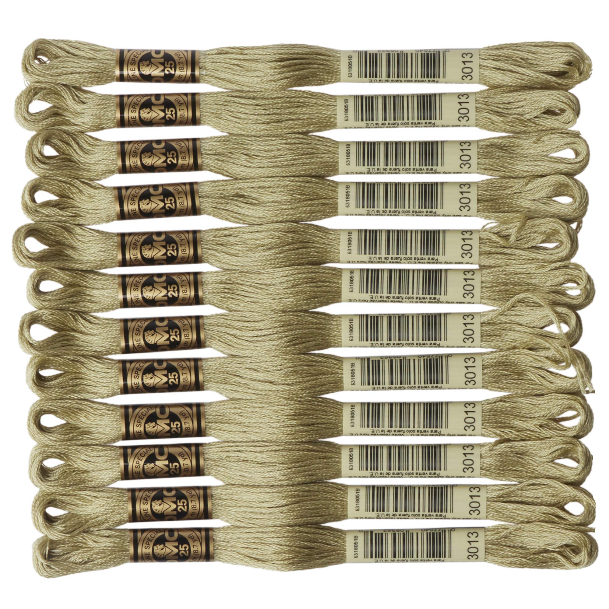 DMC 6-Strand Embroidery Cotton Floss, Light Khaki Green