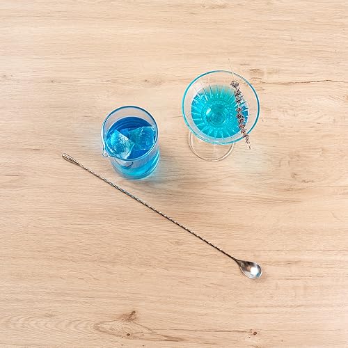 Miniatura 9 de Restaurantware Cuchara de acero inoxidable de 16 pulgadas perfecta para barras profesionales o uso en el hogar - Cuchara mezcladora plateada - Mango