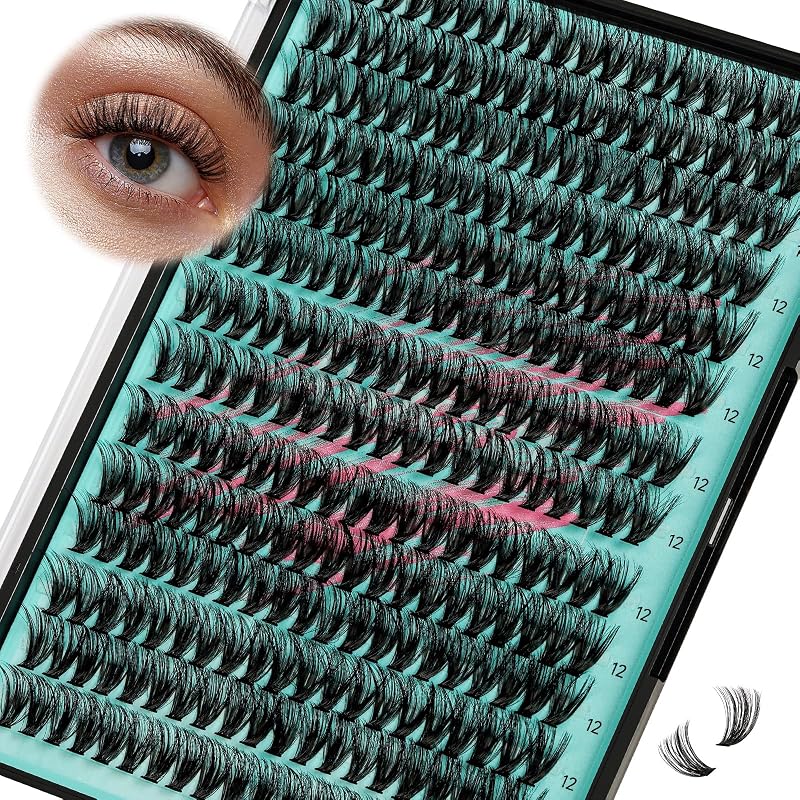 Cílios Postiços em Tufo AMZGIRL LASH 60D 12mm, Pacote com 280 unidades