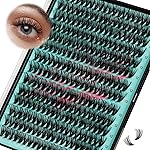 Lash Clusters Wispy 280PCS Eyelash Extension 60D Cluster Lashes Individual Lashes DIY Lash Extension Natural Look Cluster Eyelash Extensions Soft False Eyelashes at Home for Beginners(12mm)