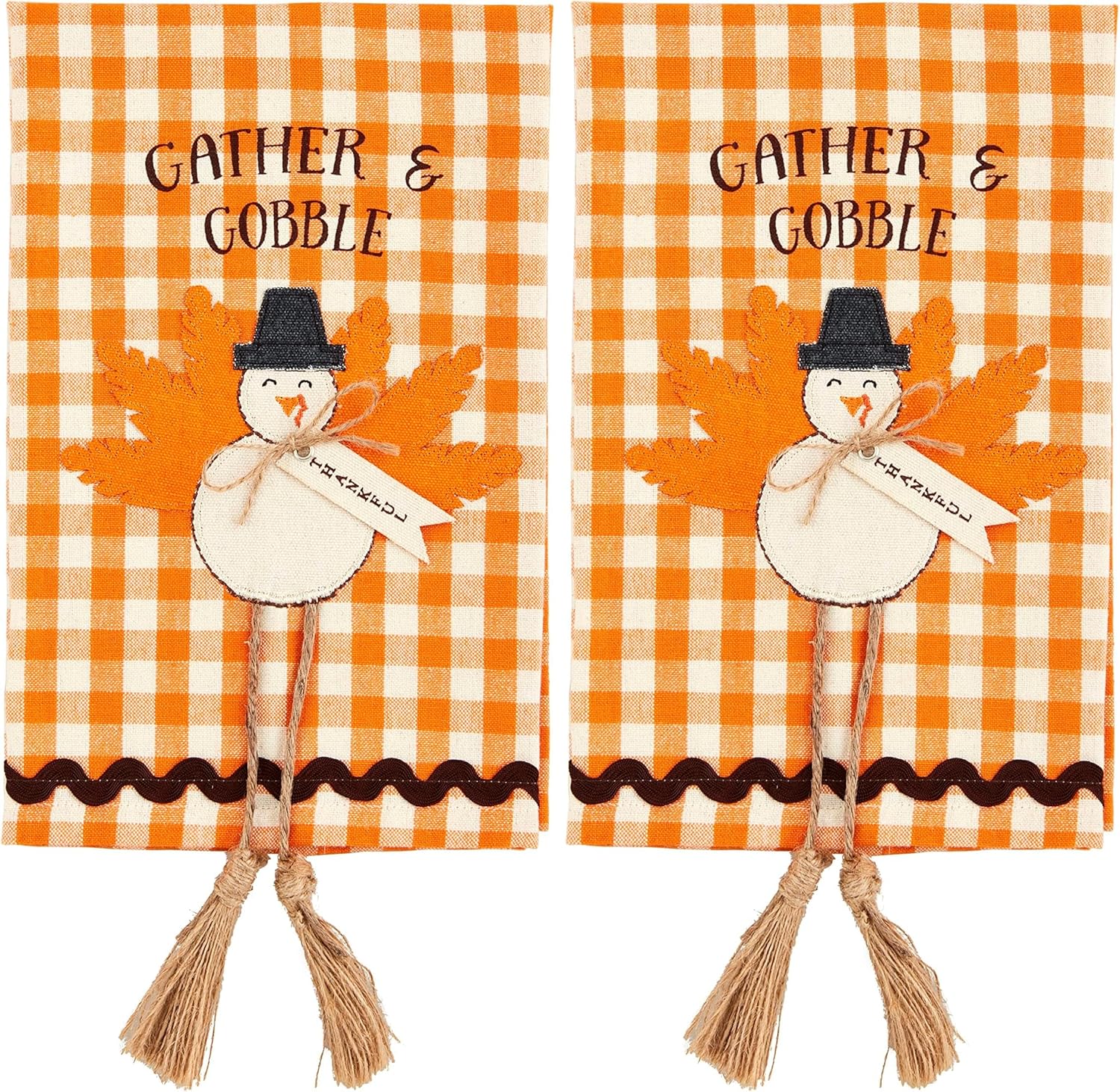Mud Pie Thanksgiving Towel, Gather, 21" x 14" (Pack of 2)