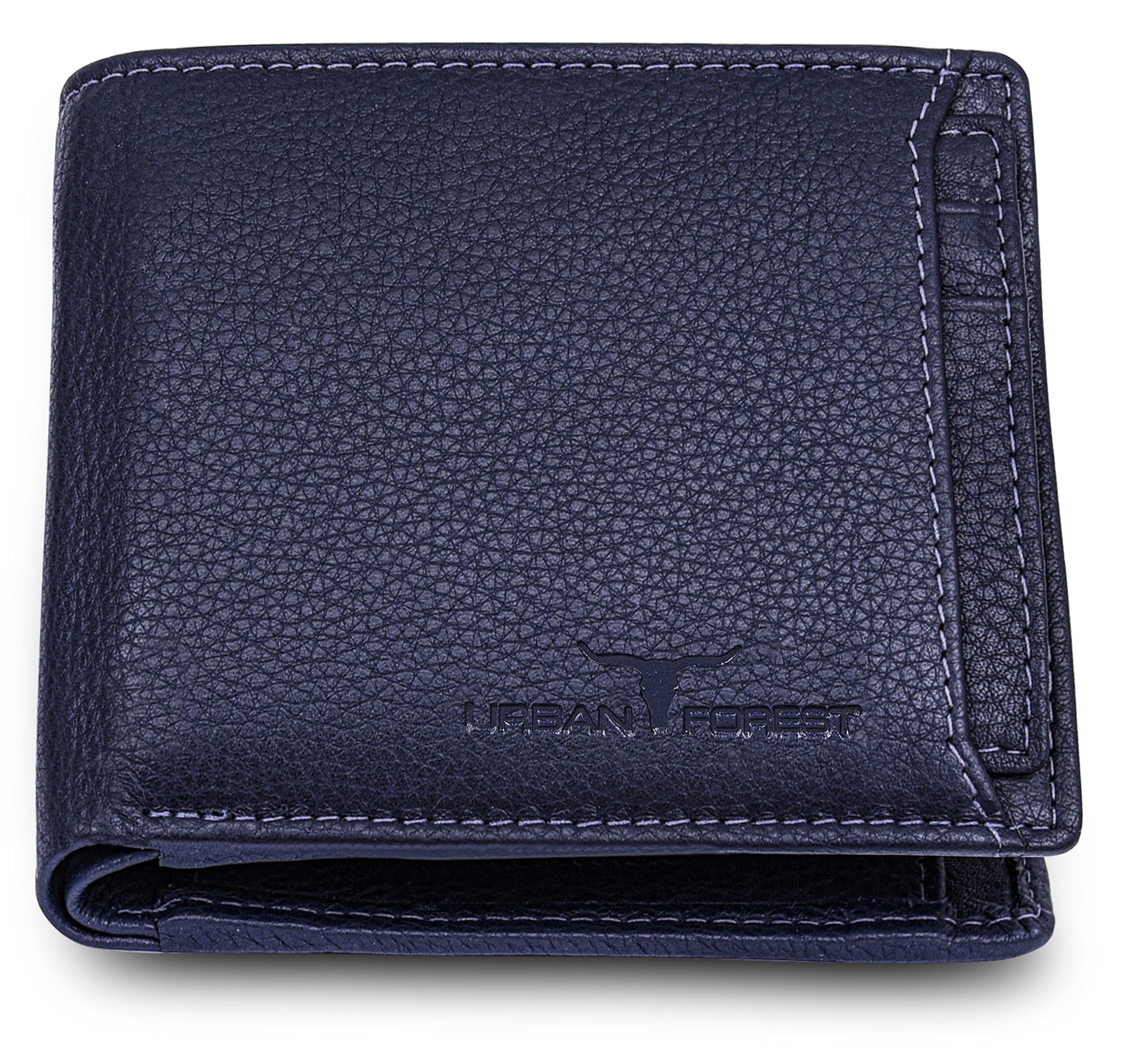 URBAN FOREST Dexter Blue Leather Wallet for Men