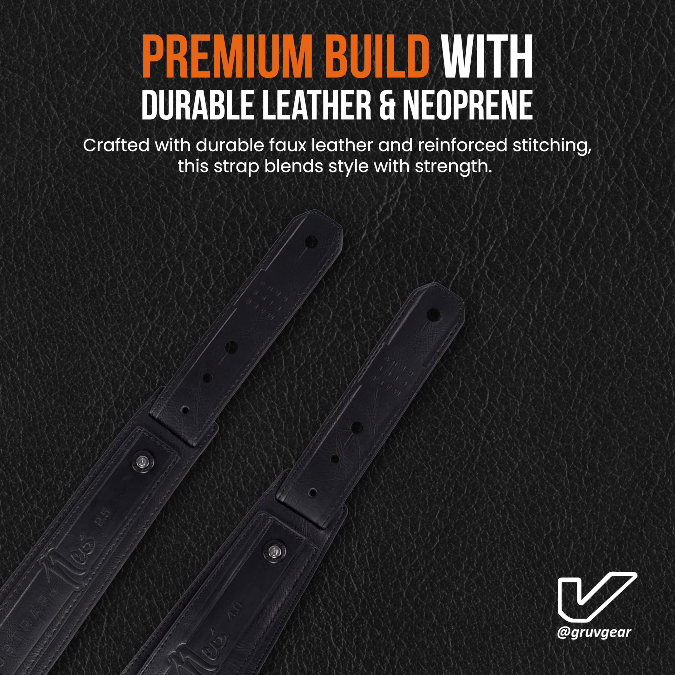 Amazon.com: Gruv Gear SoloStrap Neo Padded Faux Leather Guitar