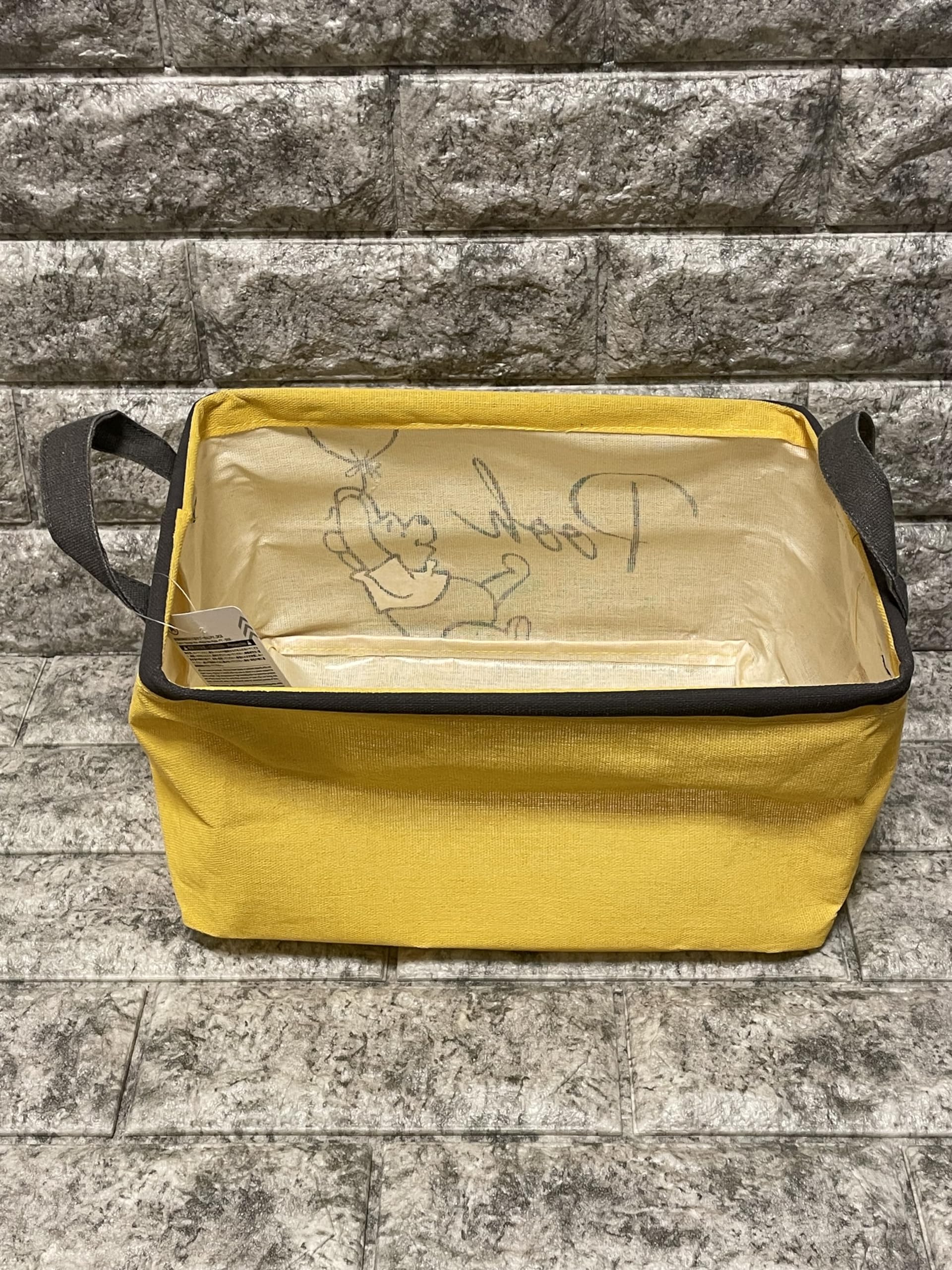 Daiso Fabric Storage Box -Winnie the Pooh- FY-DC5-, Yellow