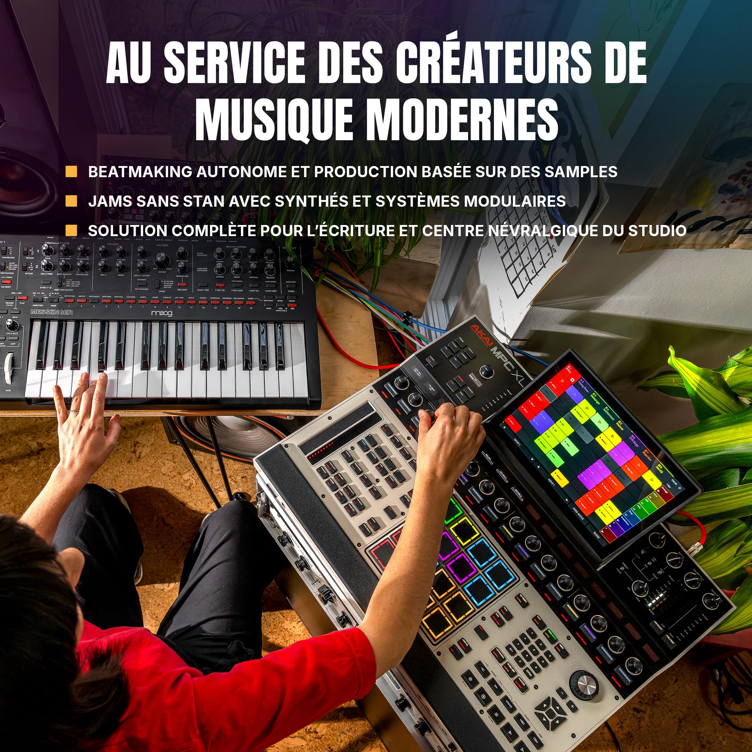 Akai Professional MPC XL Station de Production Musicale Autonome pour Sampling et Séquence avec Écran Tactile de 10,1 Pouces, Pads 3D MPCe, CPU 8 Cœurs, 16 Go de RAM et SSD 256 GO