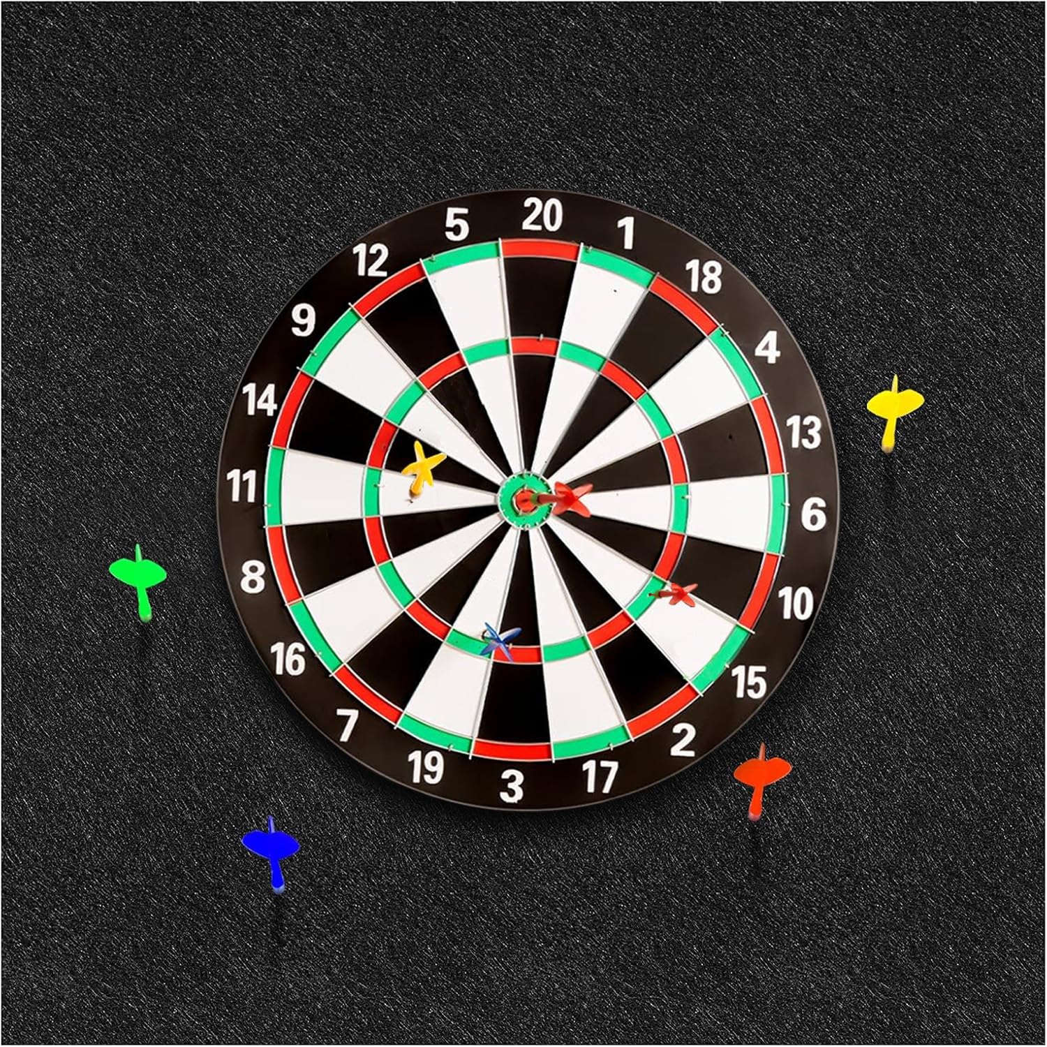 Exquilnova 60 x 60CM Dart Board Wall Protector,Felt Self Adhesive Dart Board Surround Ring,Easy Install Dartboard Surround,Darts Wall Protector for Living Room,Recreation Room,Office Lounge