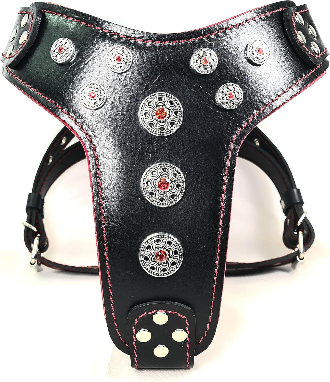 Bestia Bijou Genuine Leather Studded Dog Harness for Medium to Large Breeds