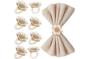 Farmhouse Burlap Napkin Rings: Boho Chic for Rustic Weddings and Autumn Gatherings