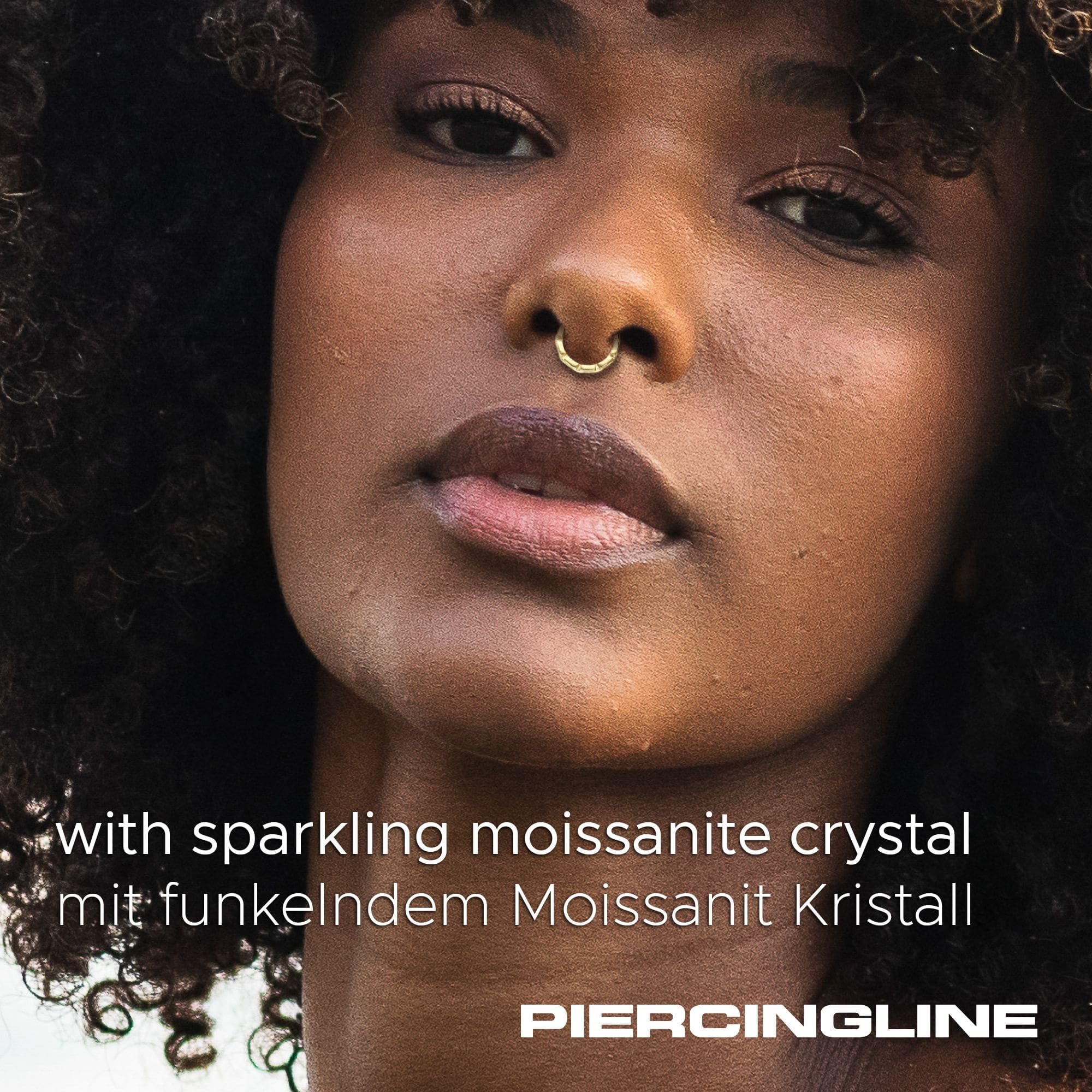PIERCINGLINE Piercing Ring 14K Gold Segmentring Clicker KETTEN-DESIGN 585er Gold - Goldfarben