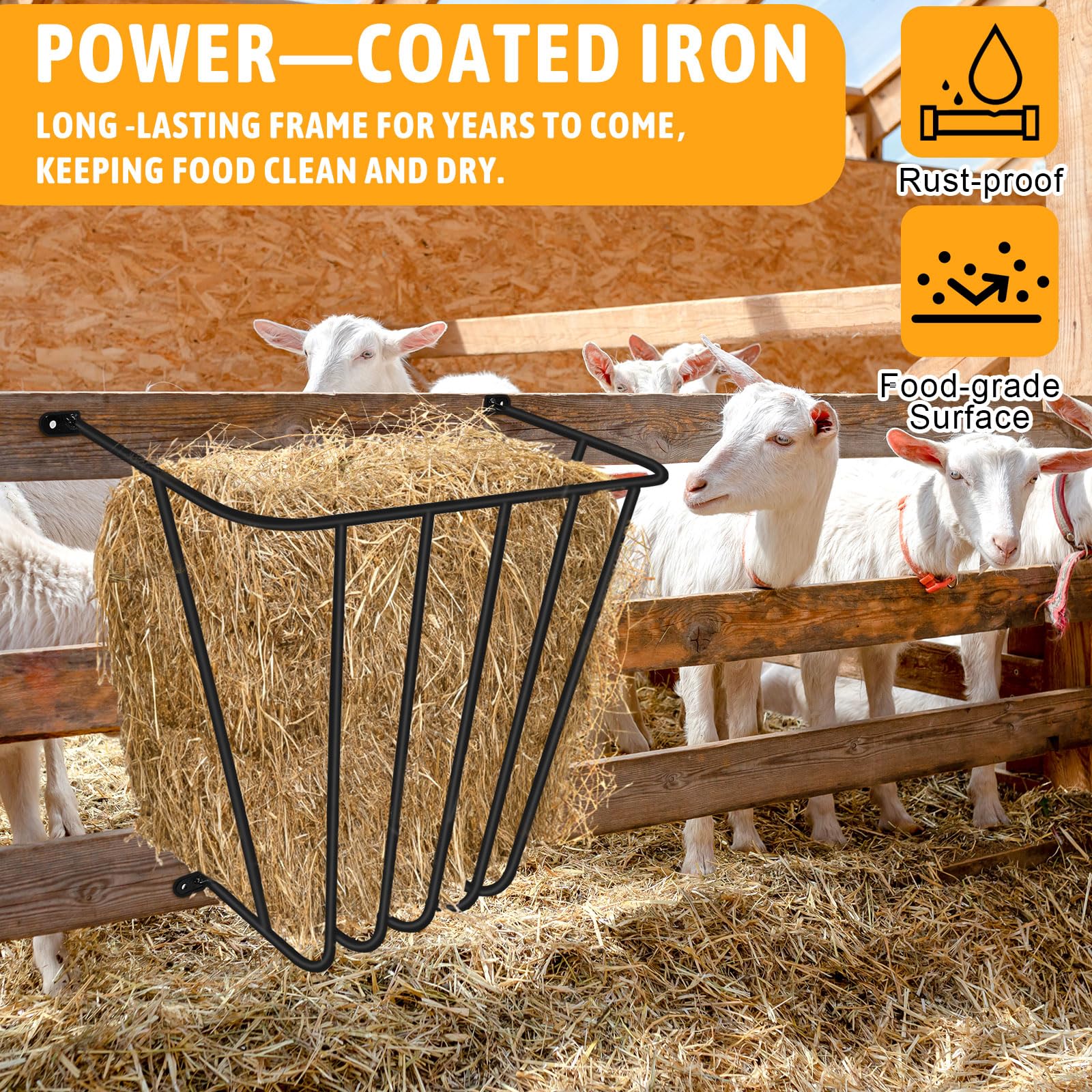 Carbon Steel Hay Rack For Horses Heavy-Duty Hay Feeder Rack – 2-Pack ...