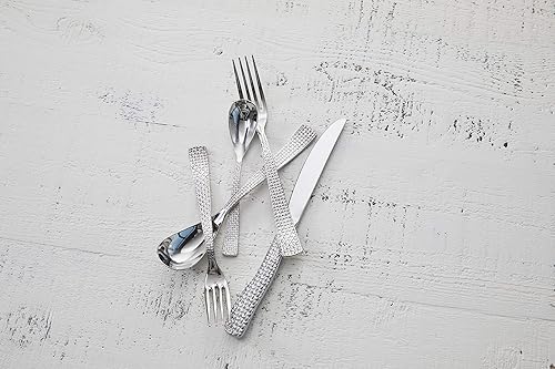 Miniatura 2 de Fortessa Cestino - Cubiertos de acero inoxidable 1810, juego de 5 piezas, servicio para 1, plateado -