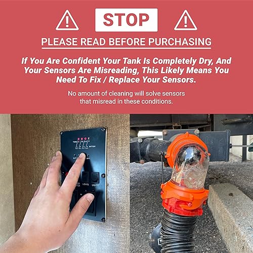Miniatura 8 de Unique Restore-It RV Sensor líquido limpiador para tanques de retención de agua negra, limpia y restaura las sondas de sensor de tanque negro de