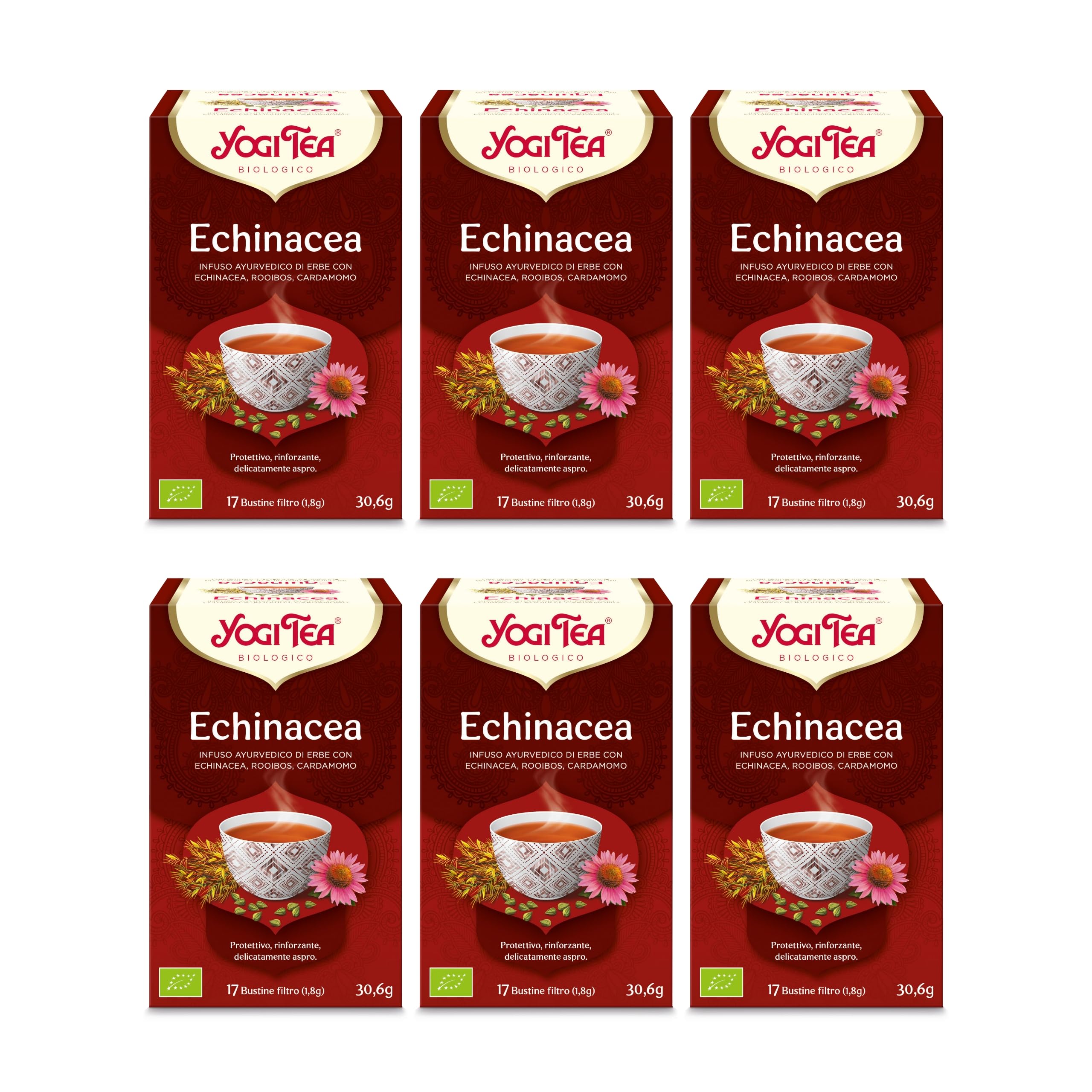 Yogi Tea - Echinacea Bio - Infuso Ayurvedico - Miscela Di Erbe Con Echinacea, Rooibos, Cardamomo - Confezione Da 6X17 Bustine (102 Bustine In Totale) - 4