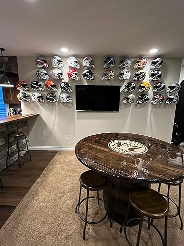 Miniatura 2 de Oculto flotante casco de fútbol exhibición de montaje en pared flotante Hover