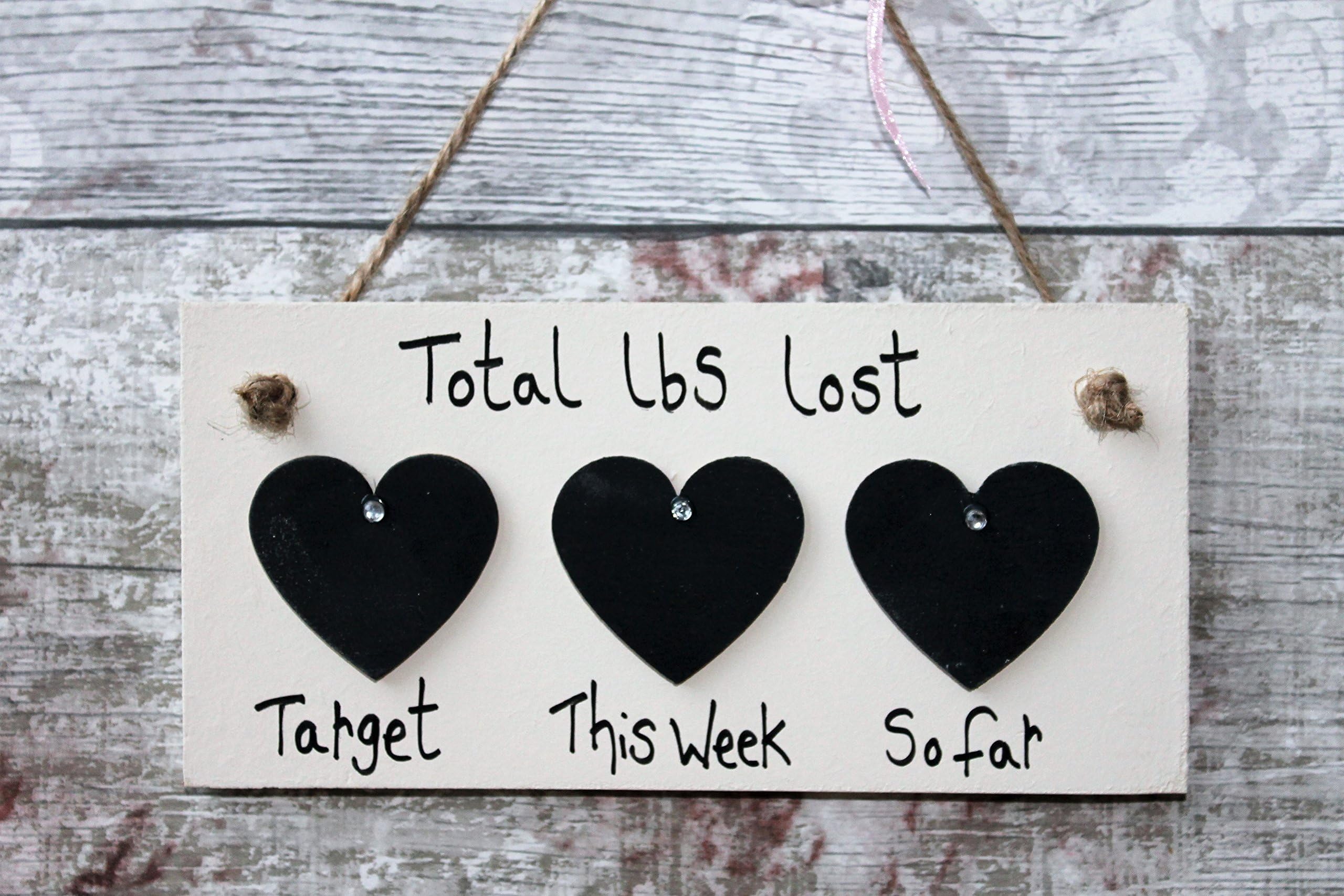 MadeAt94 HANDMADE WEIGHT LOSS COUNTDOWN SIGN PLAQUE SLIMMING WORLD WEIGHT WATCHERS DIET
